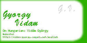 gyorgy vidam business card